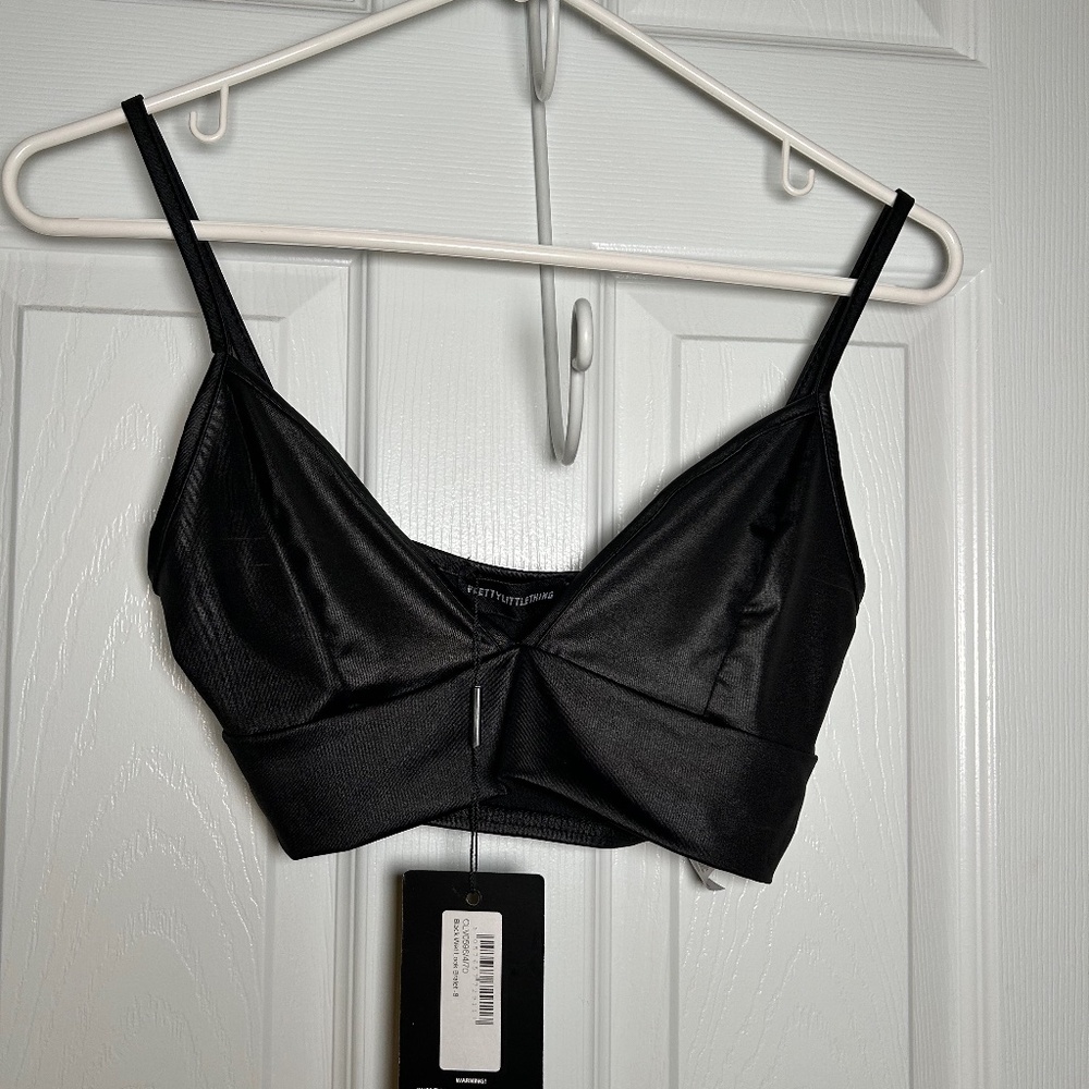 Black Wet Look Bralette
